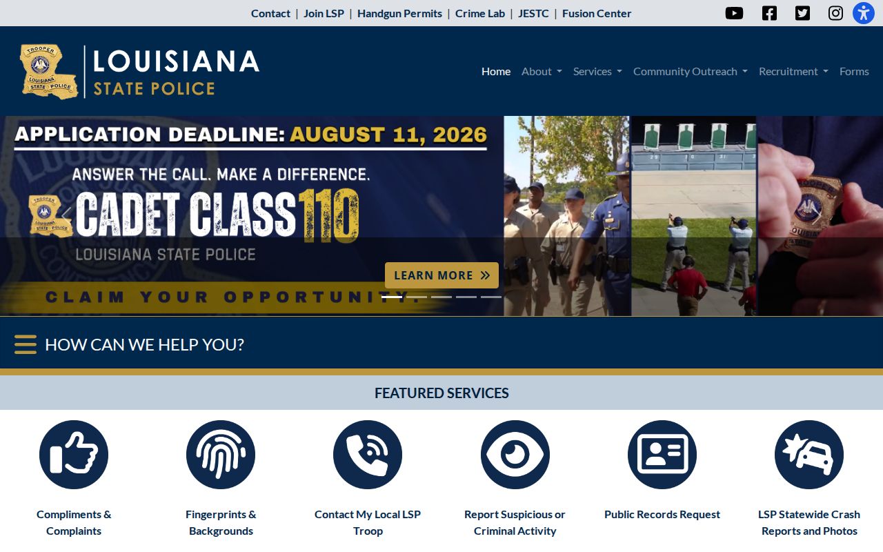 Louisiana State Police sex offender registry information